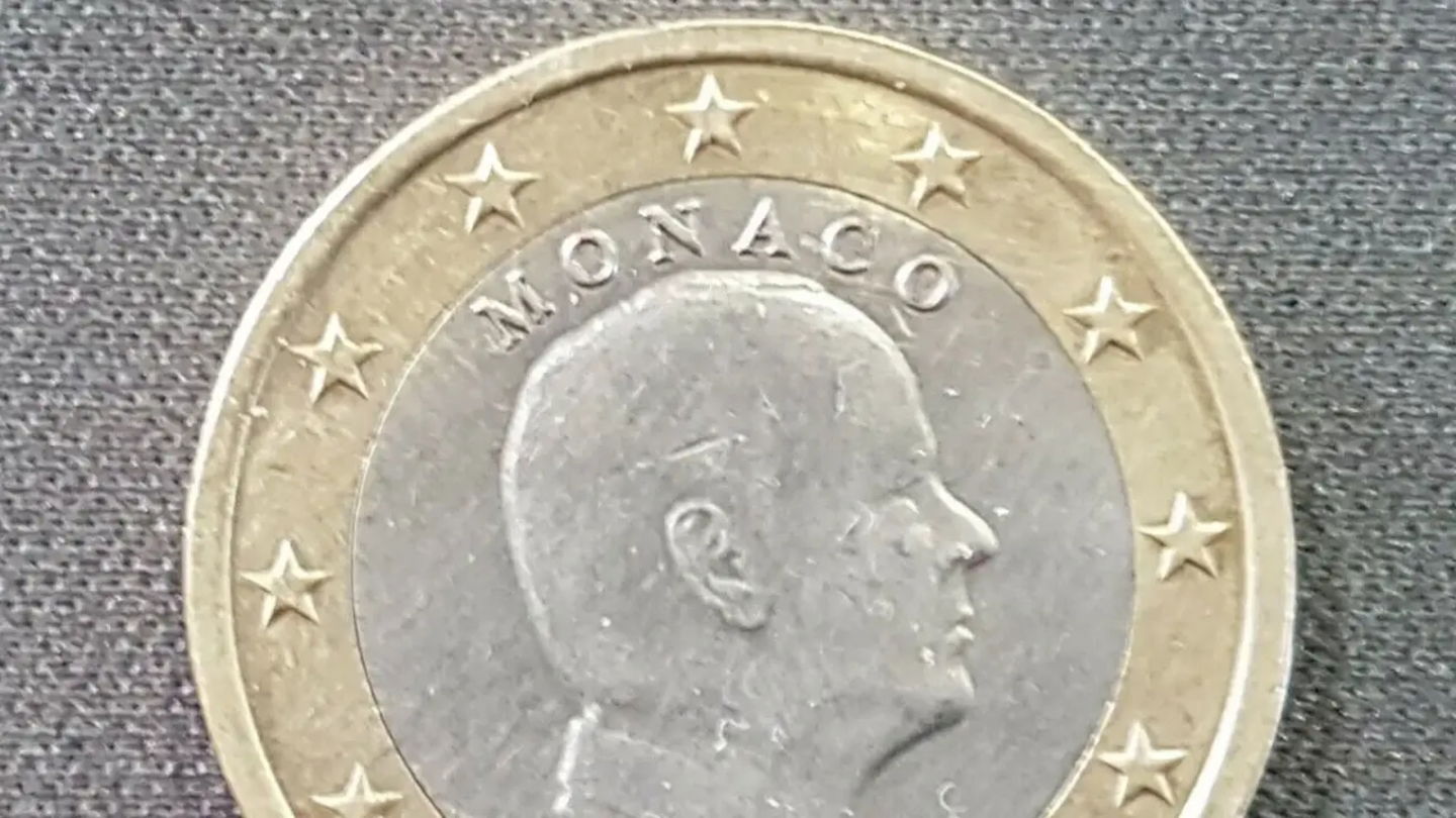 Imagen de la moneda con la efigie del monarca monegasco